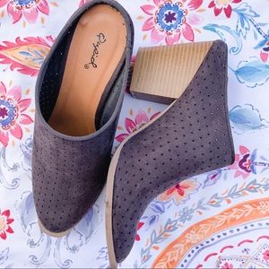 QUPID SLIP ON MULES
